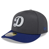 Men's New Era  Gray/Royal Los Angeles Dodgers 2025 Batting Practice Low Profile 59FIFTY Fitted Hat