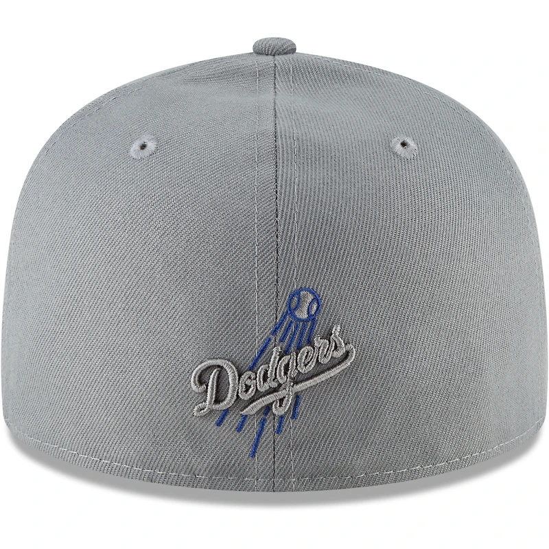 Men's New Era Gray Los Angeles Dodgers Alternate Logo Elements 59FIFTY Fitted Hat