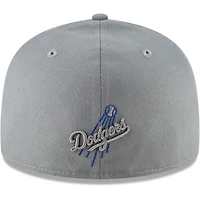 Men's New Era Gray Los Angeles Dodgers Alternate Logo Elements 59FIFTY Fitted Hat
