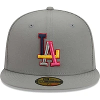 Men's New Era Gray Los Angeles Dodgers Color Pack 59FIFTY Fitted Hat