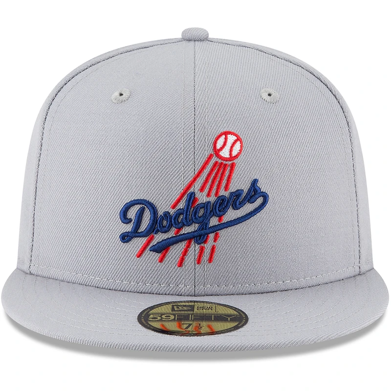 Men's New Era Gray Los Angeles Dodgers Cooperstown Collection Wool 59FIFTY Fitted Hat