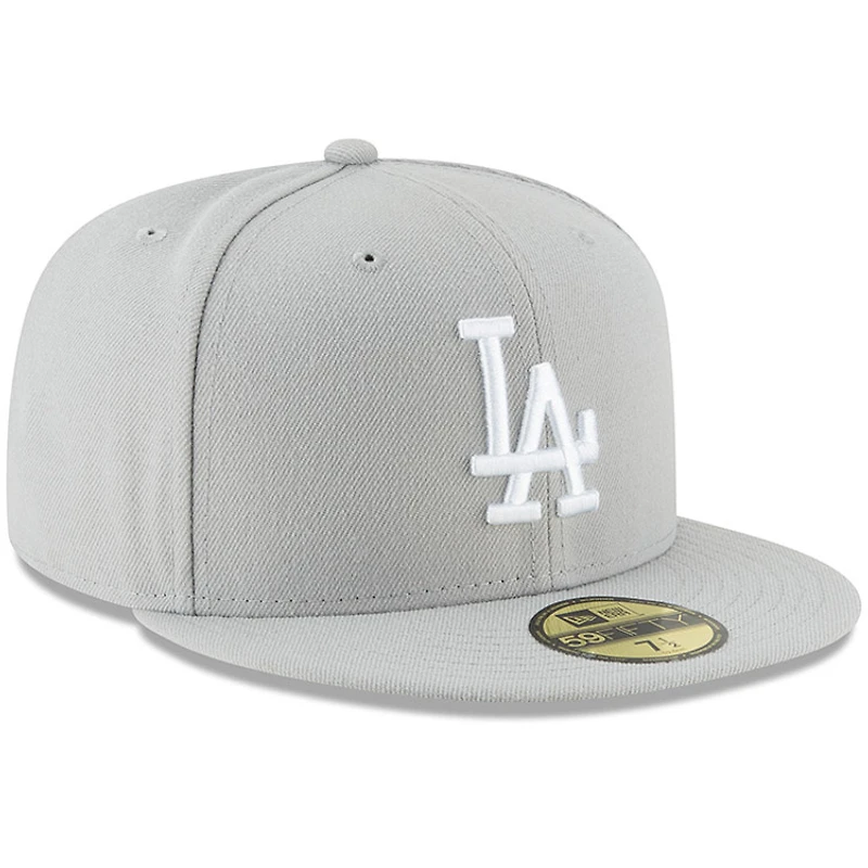 Casquette ajustée 59FIFTY Basic Color des Los Angeles Dodgers New Era pour homme, gris