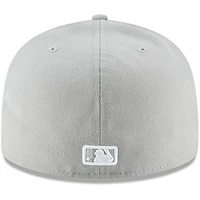 Men's New Era Gray Los Angeles Dodgers Fashion Color Basic 59FIFTY Fitted Hat