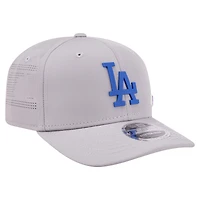 Men's New Era Gray Los Angeles Dodgers Laser Perforated 9SEVENTY Adjustable Hat