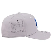 Men's New Era Gray Los Angeles Dodgers Laser Perforated 9SEVENTY Adjustable Hat