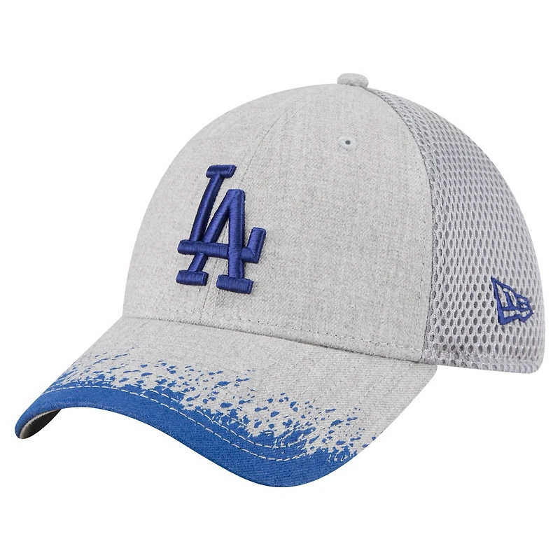 Casquette New Era 39THIRTY Flex grise à visière des Dodgers de Los Angeles pour homme