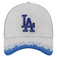 Men's New Era Gray Los Angeles Dodgers Visor Paint Splatter 39THIRTY Flex Hat