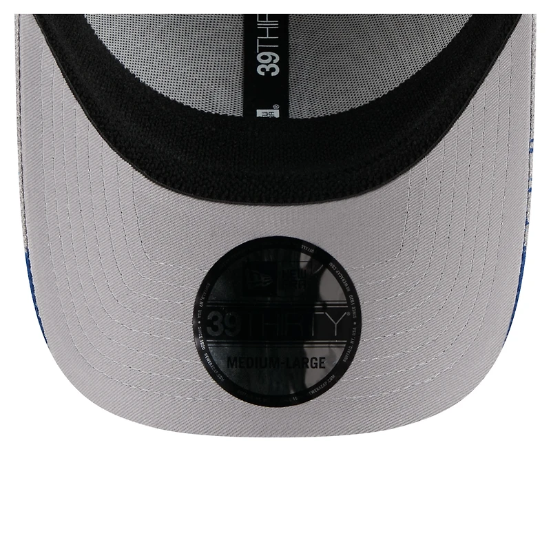 Casquette New Era 39THIRTY Flex grise à visière des Dodgers de Los Angeles pour homme