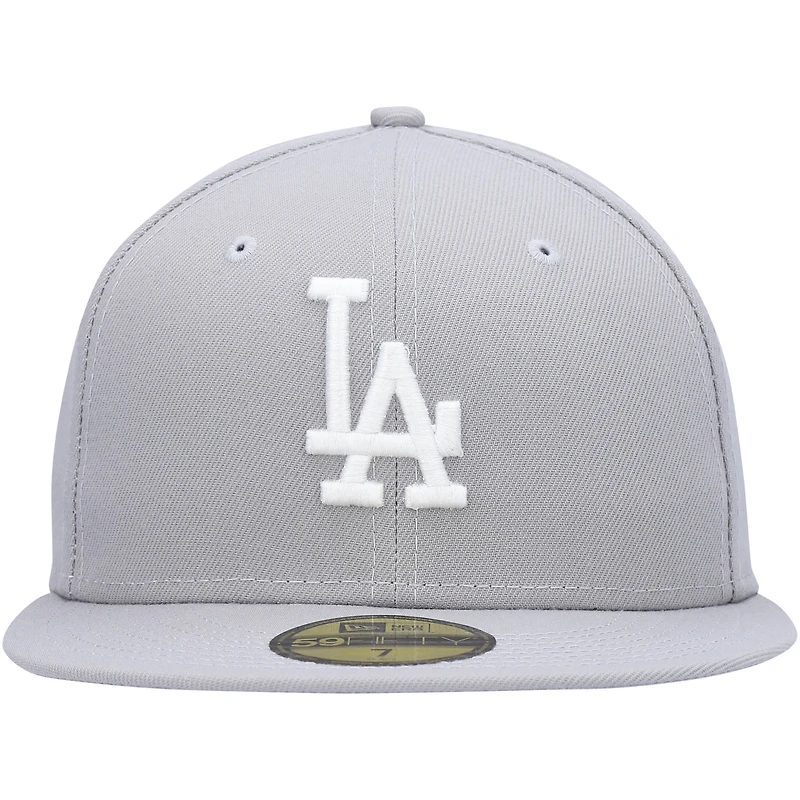Men's New Era Los Angeles Dodgers White Logo 59FIFTY Fitted Hat