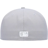 Men's New Era Los Angeles Dodgers White Logo 59FIFTY Fitted Hat
