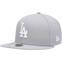 Men's New Era Los Angeles Dodgers White Logo 59FIFTY Fitted Hat