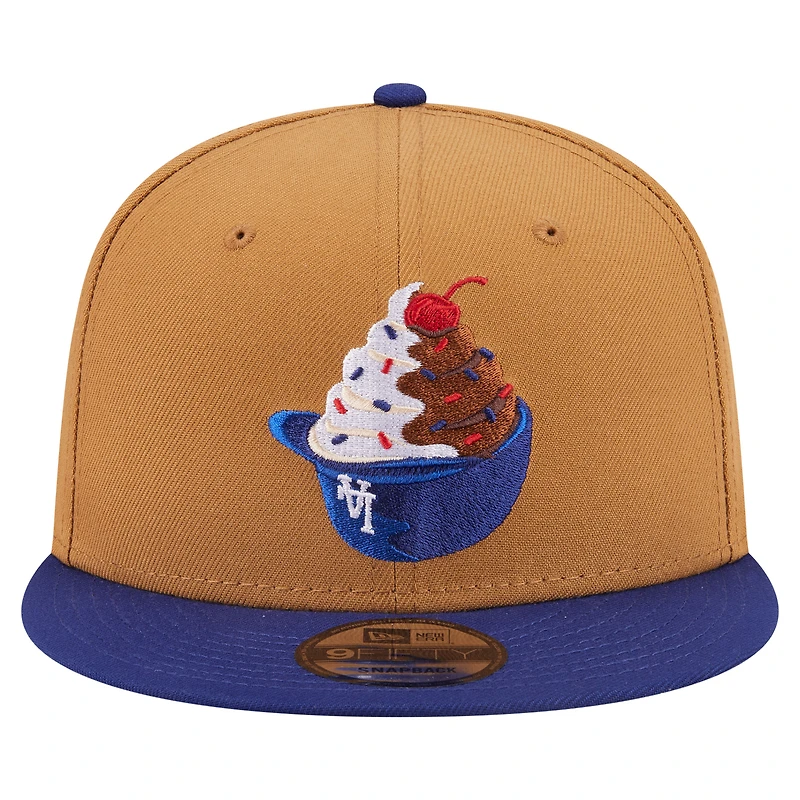 Casquette snapback New Era 9FIFTY kaki/bleu roi Los Angeles Dodgers, couleur crème glacée