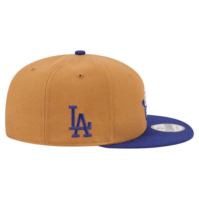 Men's New Era Khaki/Royal Los Angeles Dodgers Ice Cream 9FIFTY Snapback Hat