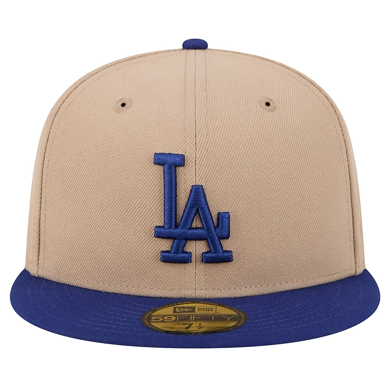 Men's New Era Khaki Los Angeles Dodgers 59FIFTY Fitted Hat