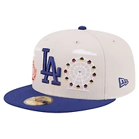 Men's New Era  Khaki Los Angeles Dodgers City Icon 59FIFTY Fitted Hat