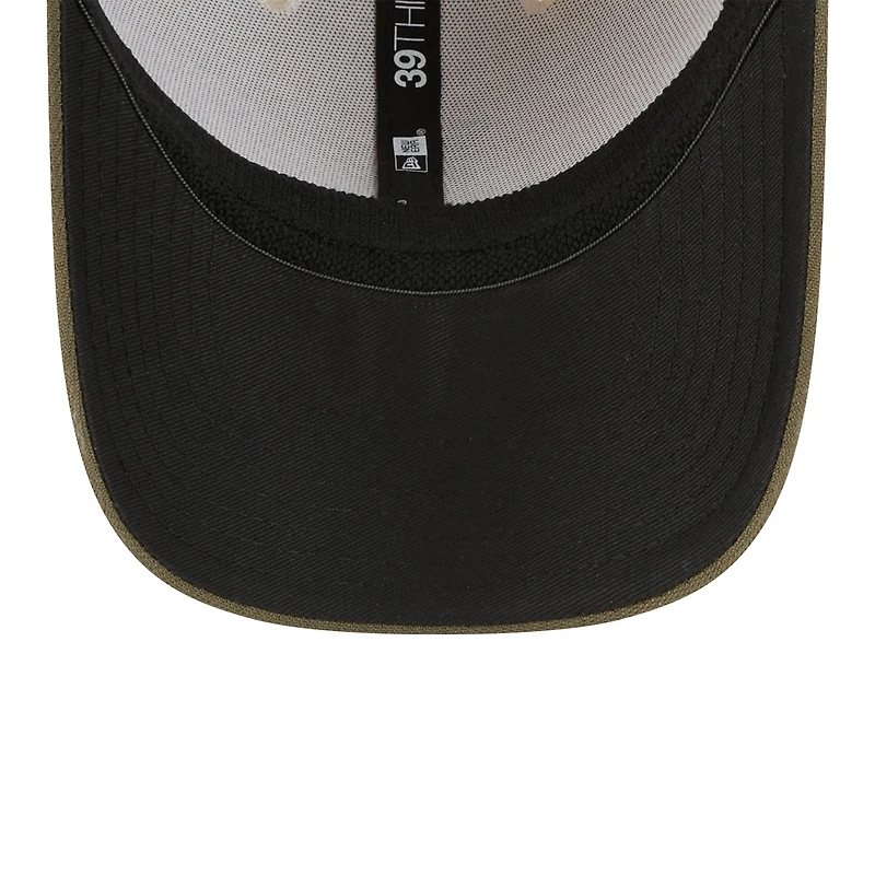 Men's New Era Light Beige/Olive Los Angeles Dodgers 2025 Armed Forces Day 39THIRTY Flex Hat