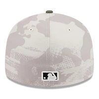Men's New Era Light Beige/Olive Los Angeles Dodgers 2025 Armed Forces Day Low Profile 59FIFTY Fitted Hat