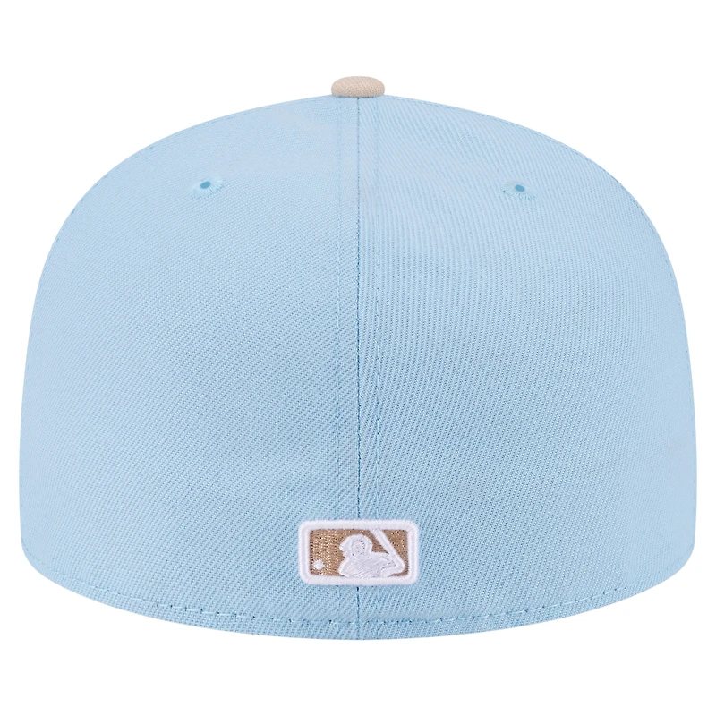 Casquette ajustée New Era 59FIFTY bleu clair/crème pour homme, pack bicolore des Dodgers de Los Angeles