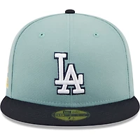 Casquette ajustée 59FIFTY Los Angeles Dodgers Beach Kiss New Era pour homme, bleu clair/bleu marine