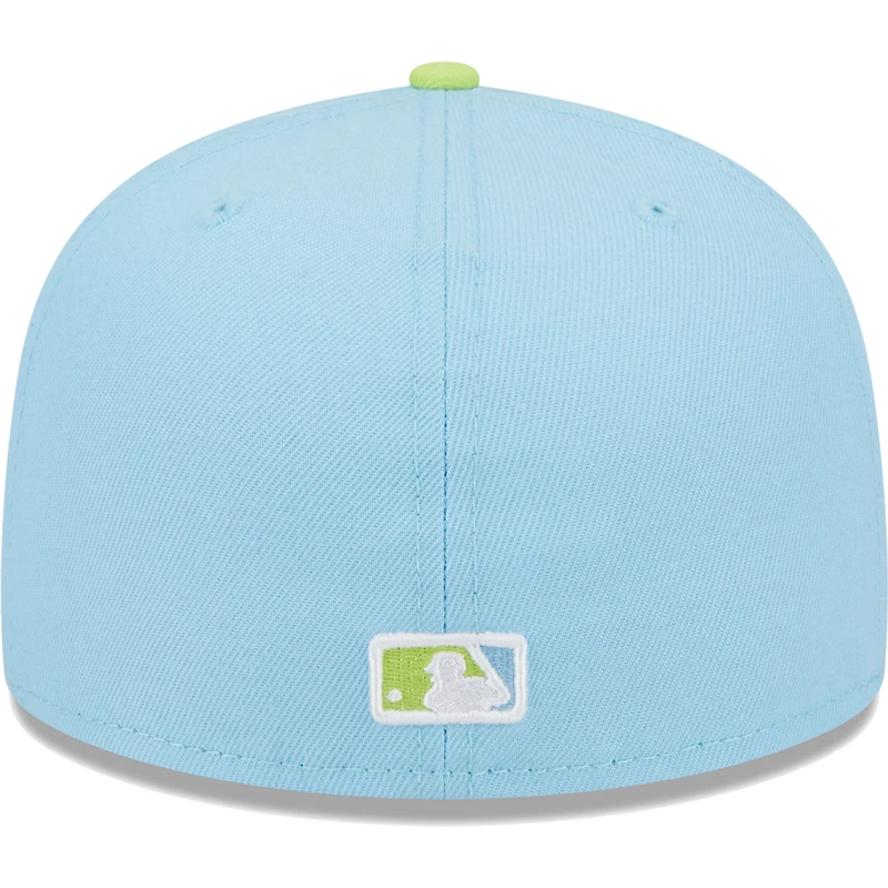 Men's New Era Light Blue/Neon Green Los Angeles Dodgers Spring Color Two-Tone 59FIFTY Fitted Hat