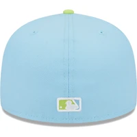 Men's New Era Light Blue/Neon Green Los Angeles Dodgers Spring Color Two-Tone 59FIFTY Fitted Hat