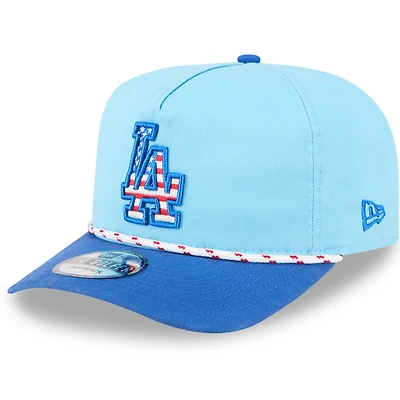 Men's New Era Light Blue/Royal Los Angeles Dodgers 2025 Fourth of July Golfer Snapback Hat