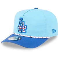 Men's New Era Light Blue/Royal Los Angeles Dodgers 2025 Fourth of July Golfer Snapback Hat