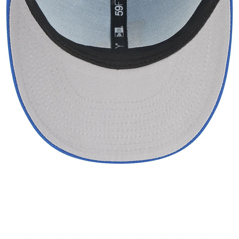 Casquette ajustée New Era 59FIFTY bleu clair/bleu royal pour homme, édition 2025 des Los Angeles Dodgers, profil bas