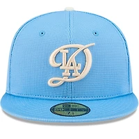 Men's New Era Light Blue Los Angeles Dodgers City Connect Batting Practice 59FIFTY Fitted Hat