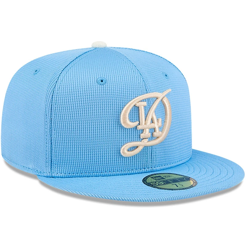 Casquette ajustée 59FIFTY City Connect des Los Angeles Dodgers de New Era pour homme, bleu clair