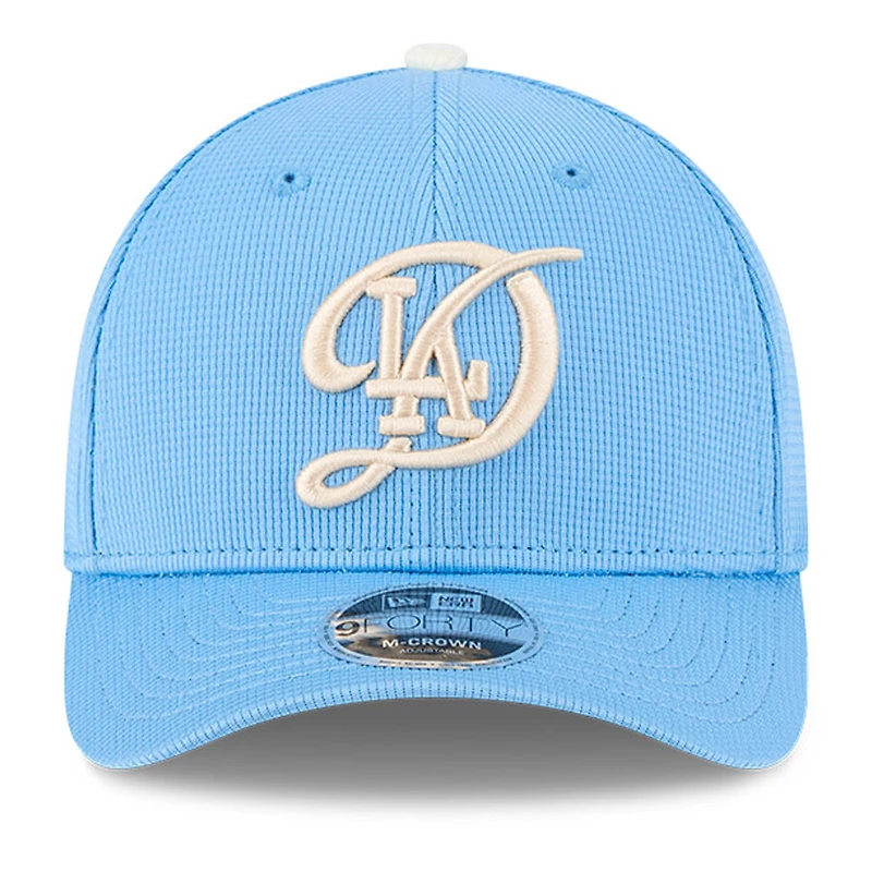 Men's New Era Light Blue Los Angeles Dodgers City Connect Batting Practice 9FORTY M-Crown Adjustable Hat