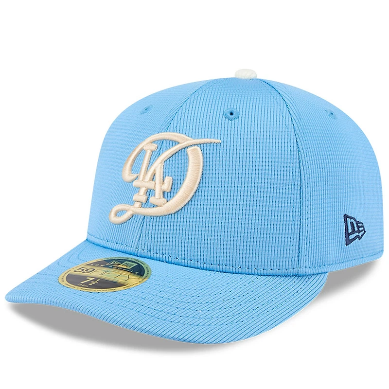 Casquette d'entraînement au bâton City Connect 59FIFTY bleu clair New Era pour homme des Dodgers de Los Angeles