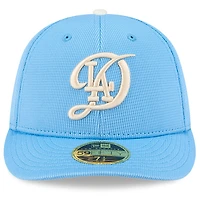 Casquette d'entraînement au bâton City Connect 59FIFTY bleu clair New Era pour homme des Dodgers de Los Angeles