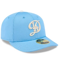 Casquette d'entraînement au bâton City Connect 59FIFTY bleu clair New Era pour homme des Dodgers de Los Angeles