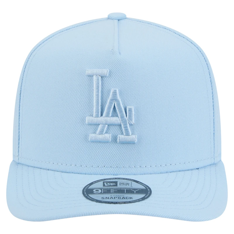 Casquette snapback A-Frame 9FIFTY bleu clair pour homme New Era, Los Angeles Dodgers, color pack