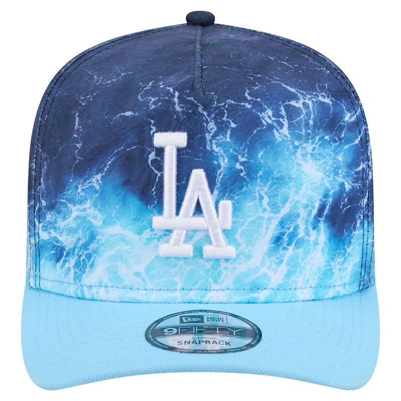 Men's New Era  Light Blue Los Angeles Dodgers Deep Water Pre-Curved 9FIFTY A-Frame Snapback Hat