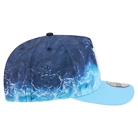 Casquette snapback New Era bleu clair pour homme, Los Angeles Dodgers, modèle Deep Water Pre-Curved 9FIFTY A-Frame.