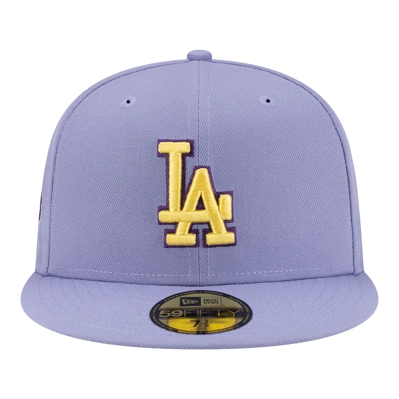 Men's New Era Light Purple Los Angeles Dodgers Lavender Bloom 59FIFTY Fitted Hat