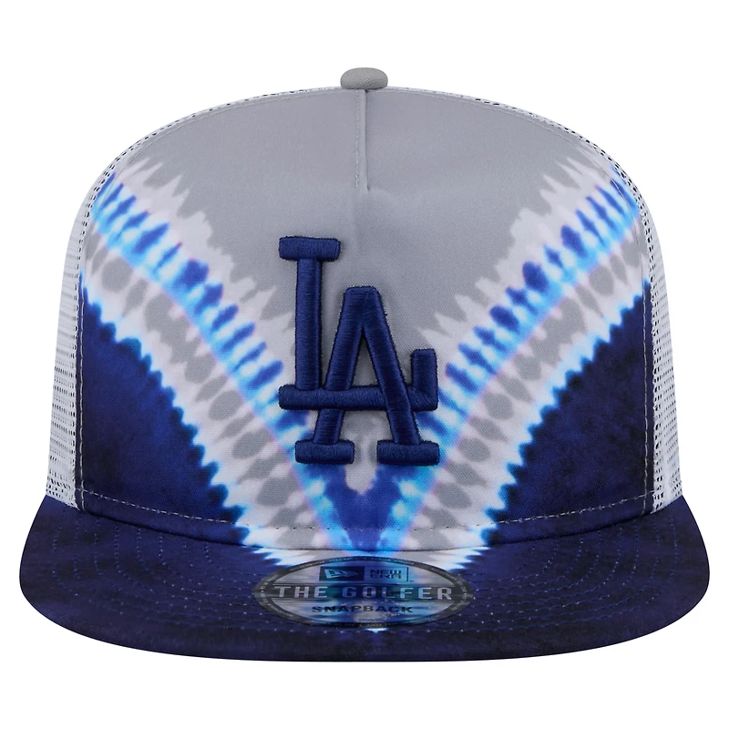 Men's New Era Los Angeles Dodgers Tie-Dye Golfer Trucker Adjustable Hat