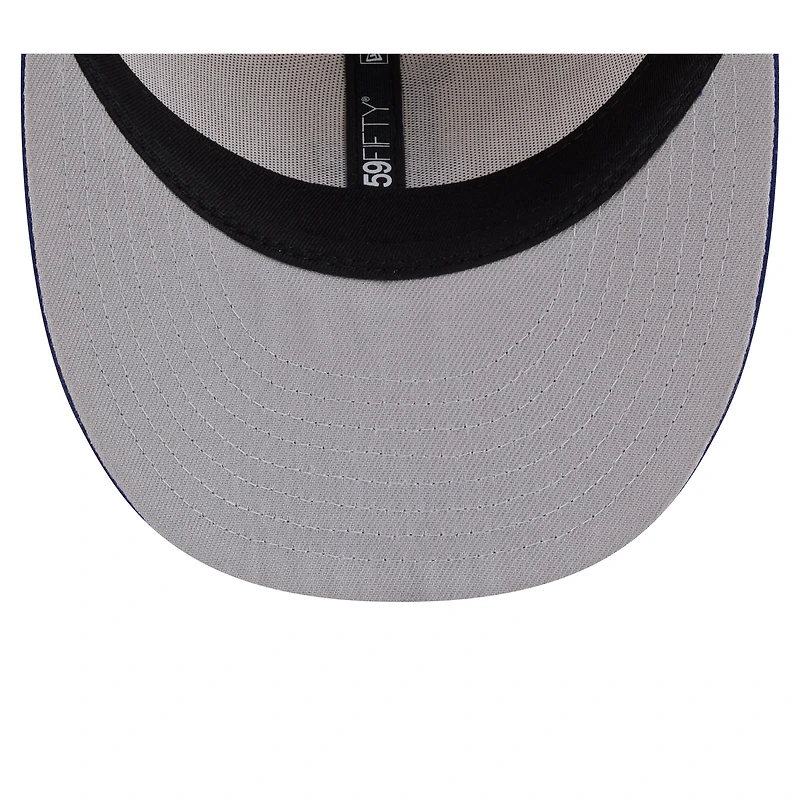 Men's New Era Natural/Royal Los Angeles Dodgers Twine 59FIFTY Fitted Hat