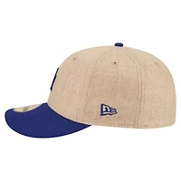Men's New Era  Natural/Royal Los Angeles Dodgers Twine 59FIFTY Fitted Hat