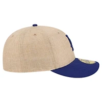 Men's New Era  Natural/Royal Los Angeles Dodgers Twine 59FIFTY Fitted Hat