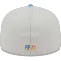 Men's New Era Natural Los Angeles Dodgers Beach Front 59FIFTY Fitted Hat