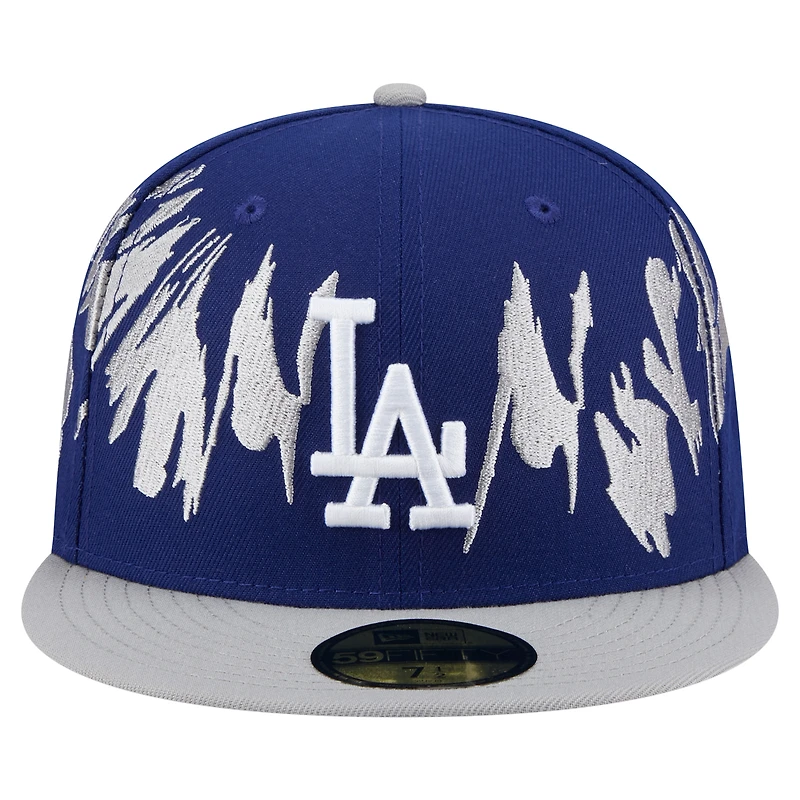 Casquette ajustée New Era bleu marine/gris Los Angeles Dodgers Retro Pattern 59FIFTY pour homme