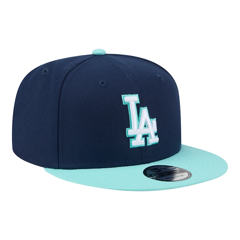 Men's New Era Turquoise/Charcoal Los Angeles Dodgers Two-Tone Color Pack 9FIFTY Snapback Hat