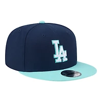 Men's New Era Turquoise/Charcoal Los Angeles Dodgers Two-Tone Color Pack 9FIFTY Snapback Hat