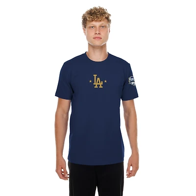 Men's New Era Navy Los Angeles Dodgers 2026 Gold Collection Logo & Patch T-Shirt