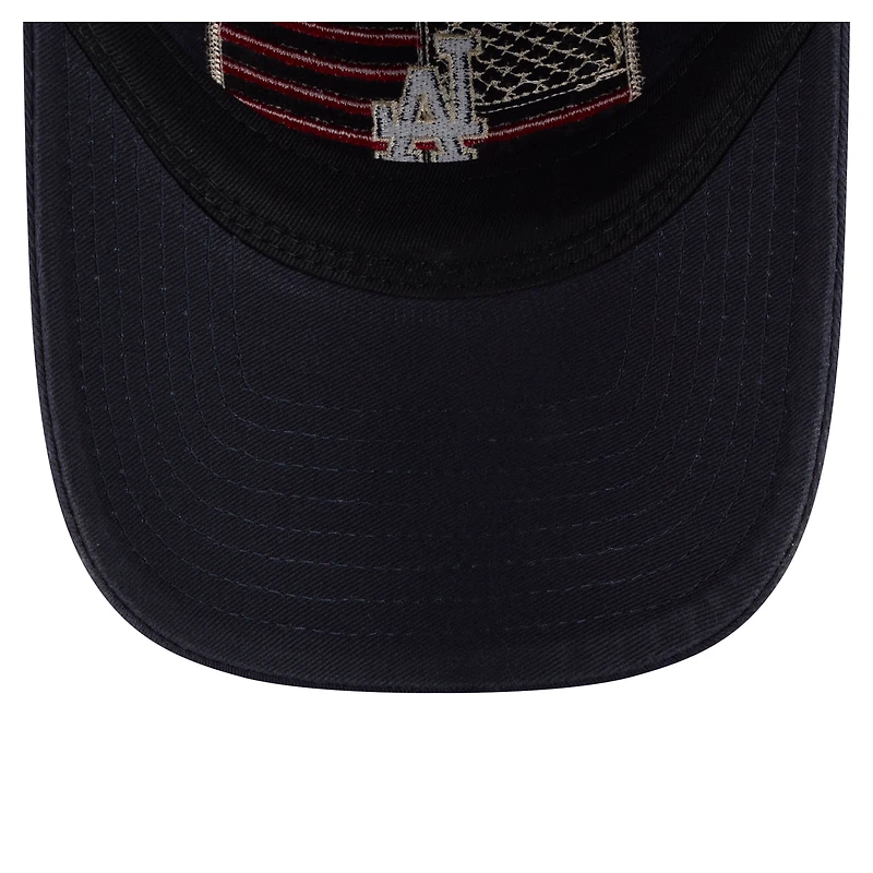 Men's New Era Navy Los Angeles Dodgers Americana Flag 9TWENTY Adjustable Hat
