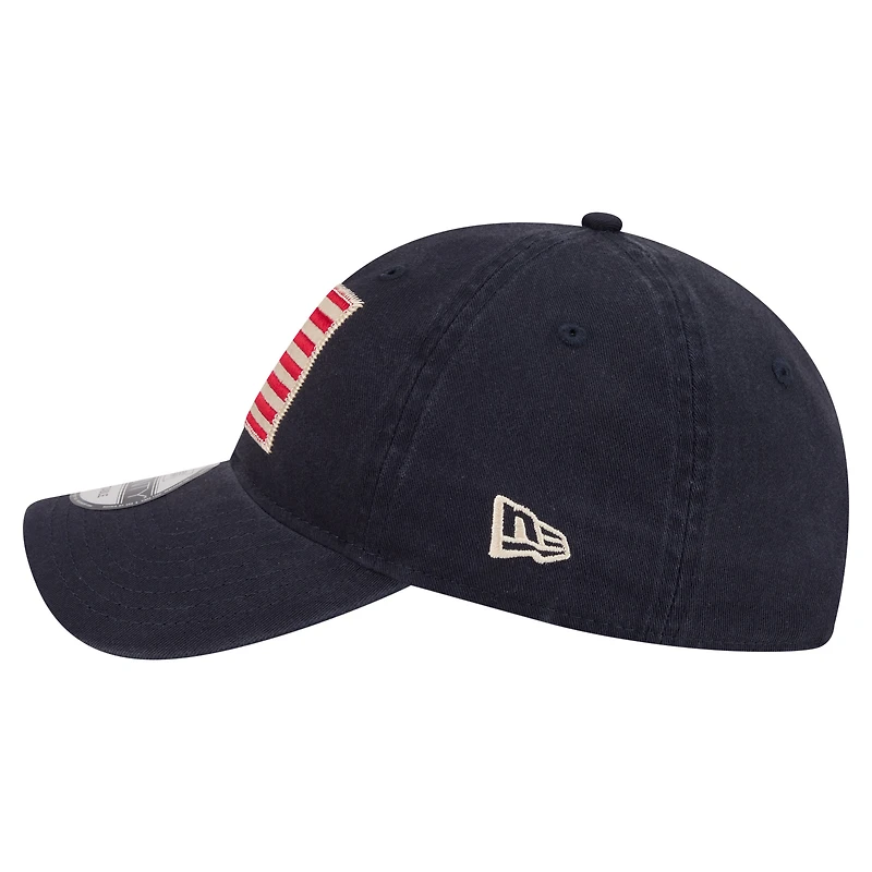 Casquette ajustable New Era 9TWENTY bleu marine Los Angeles Dodgers, motif drapeau américain