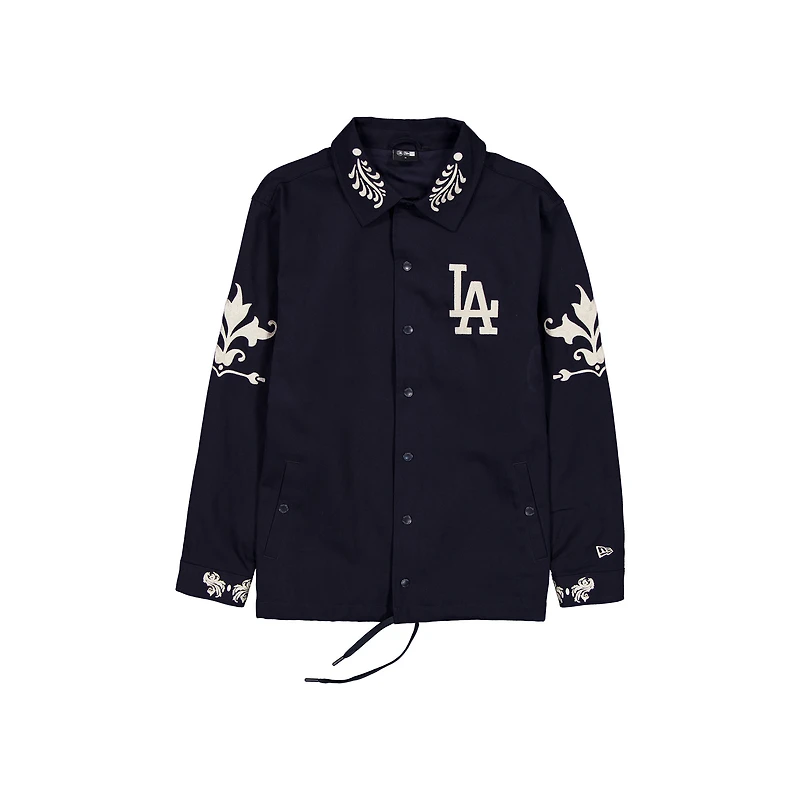 Men's New Era Navy Los Angeles Dodgers Coaches Full-Snap Jacket